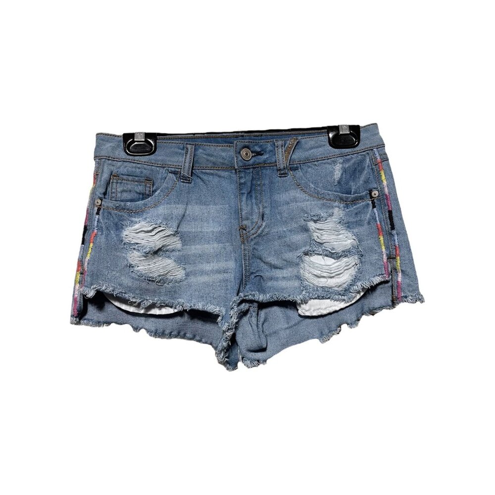 Harper Blue‎ Denim Destroyed Shirts